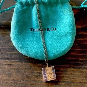 Tiffany & Co Necklace 5th Ave Notes Square Pendant